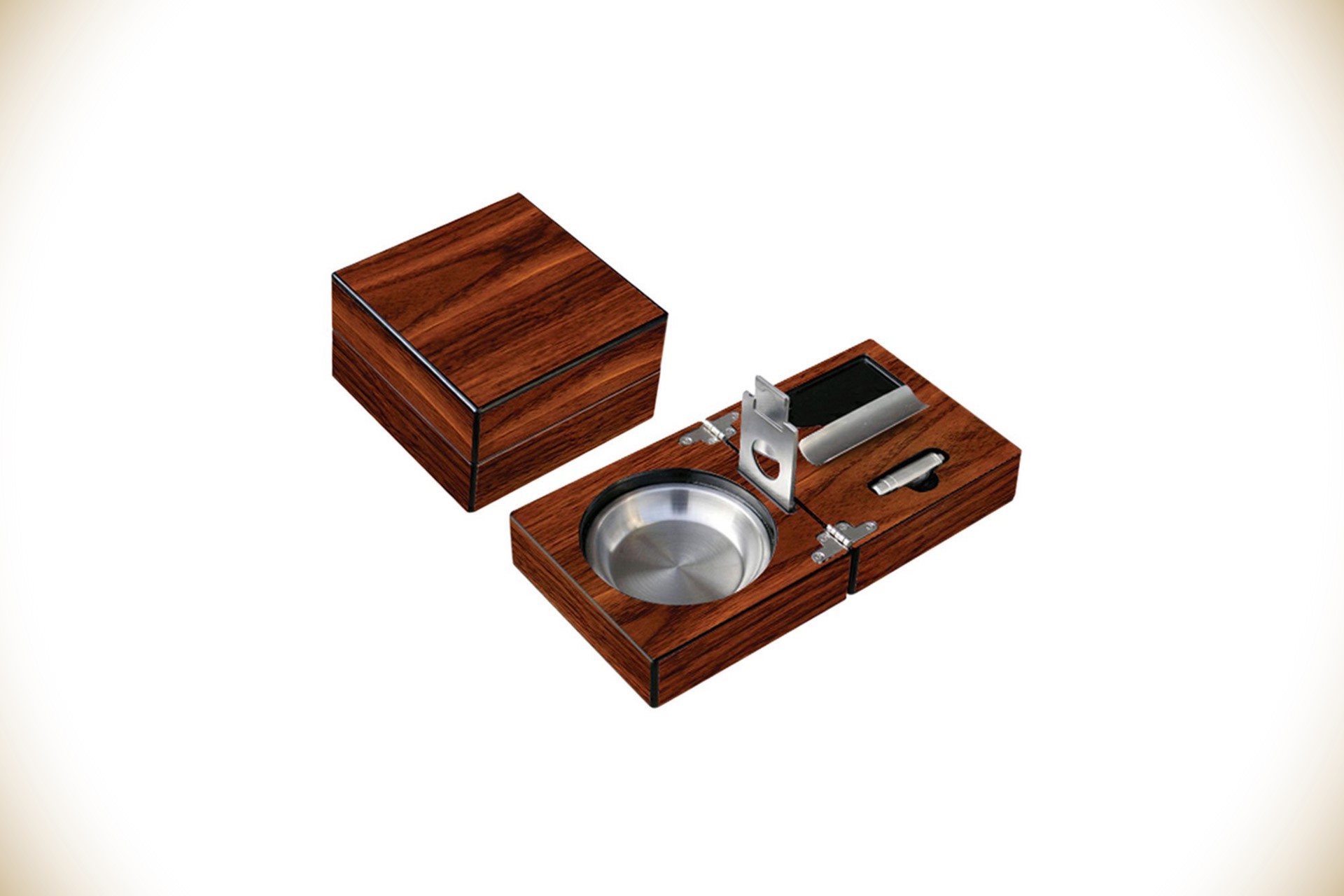 Prestige Wood Cigar Ashtray Set