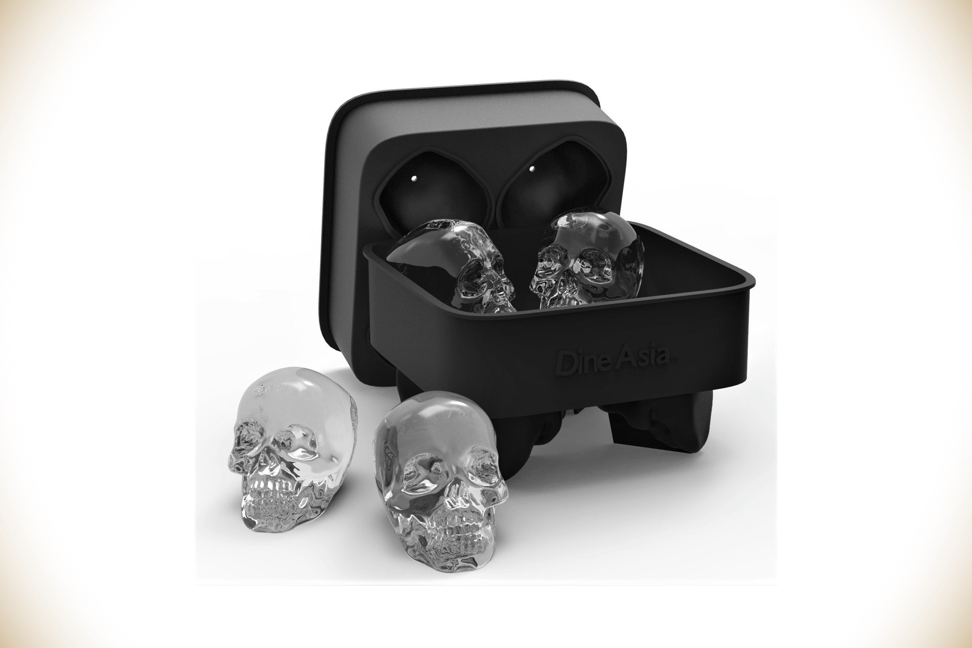 DineAsia 3D Skull Ice Cube Mold
