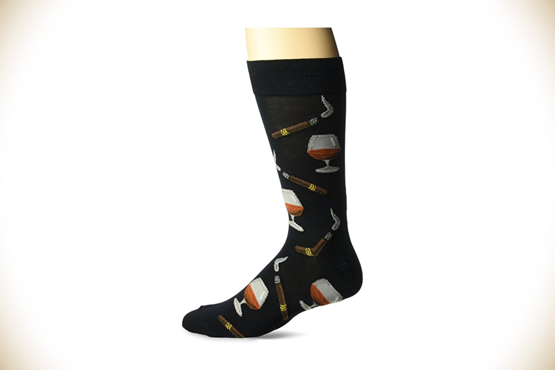 Bourbon and Cigar Crew Socks by Hot Sox