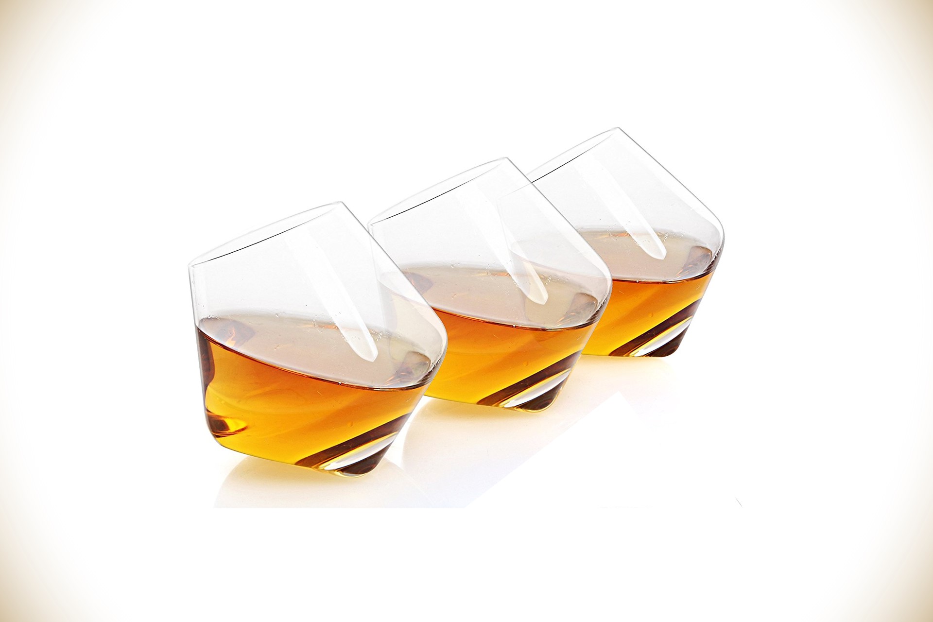 Rocking & Spinning Bourbon Crystal Glasses