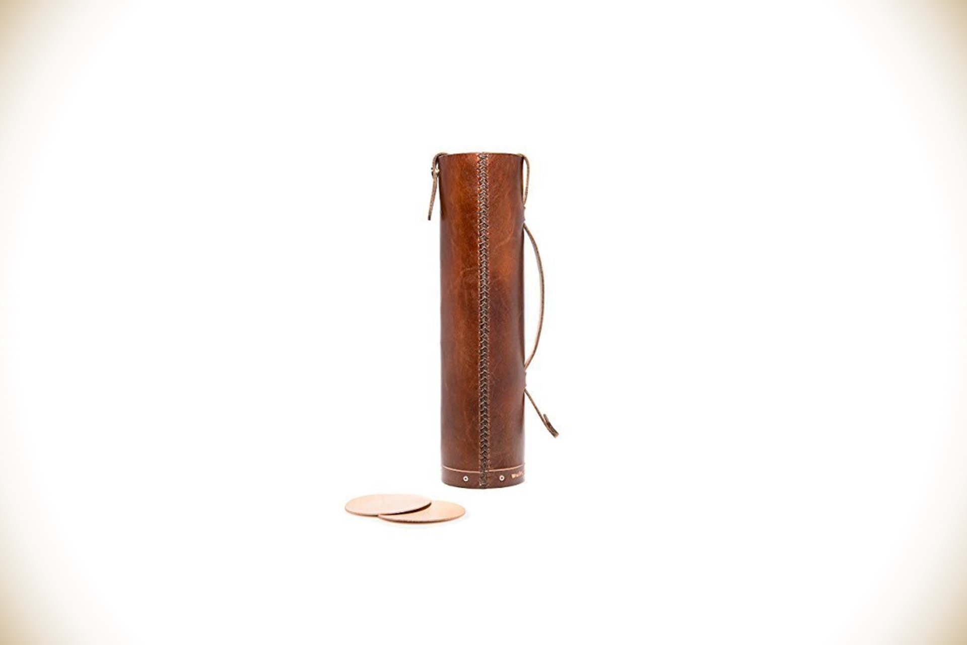 Walnut Studiolo Leather Whiskey Case