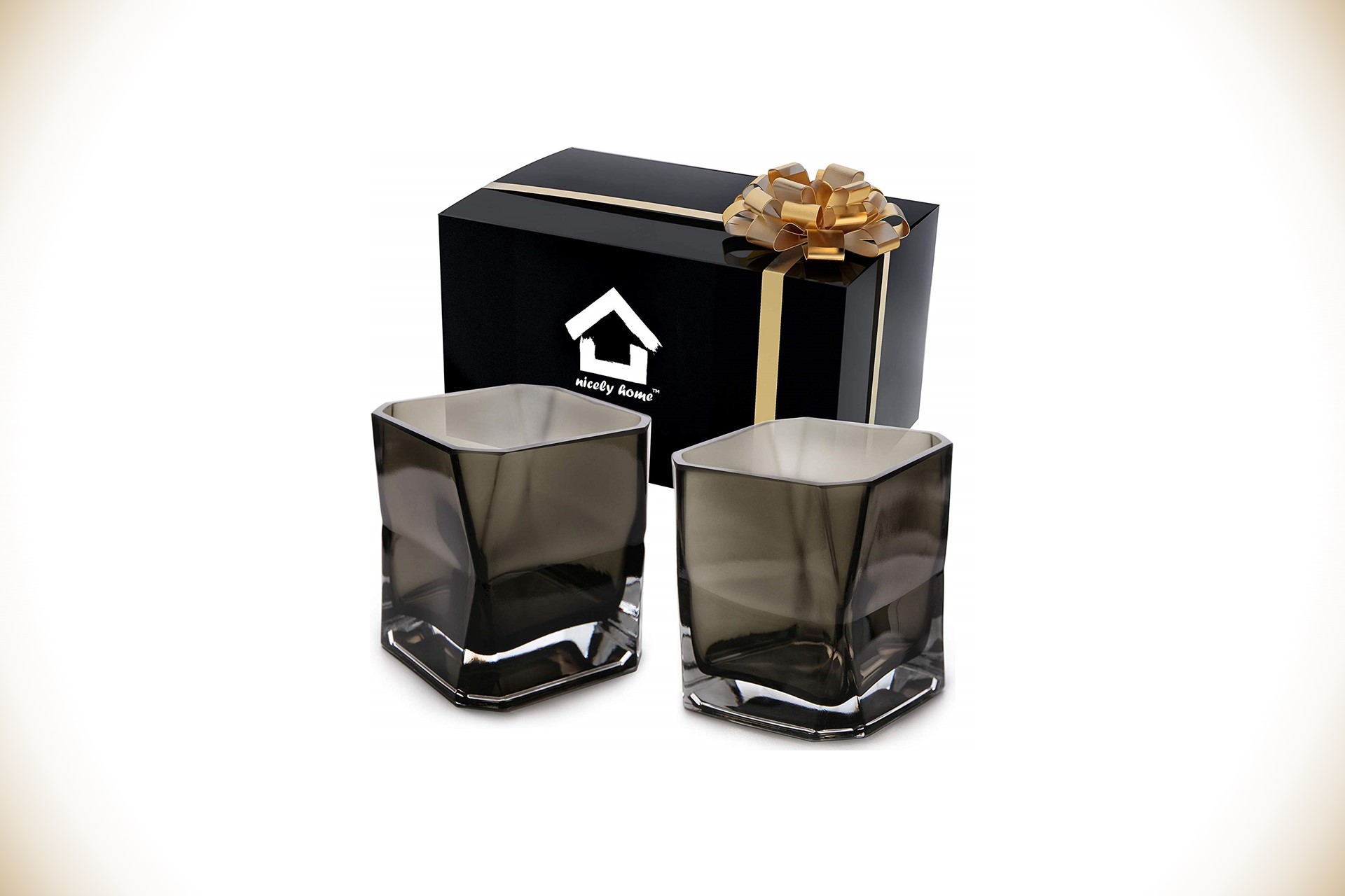 Dark Glass Whisky Glasses Set by Nicely Home